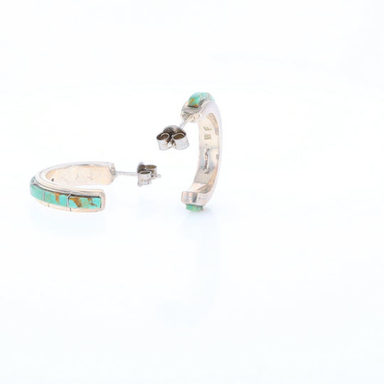 Turquoise Semi-Hoop Earrings