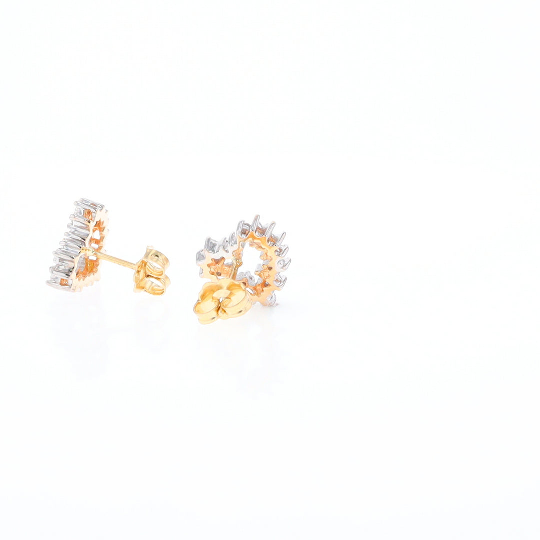 Diamond Heart Stud Earrings