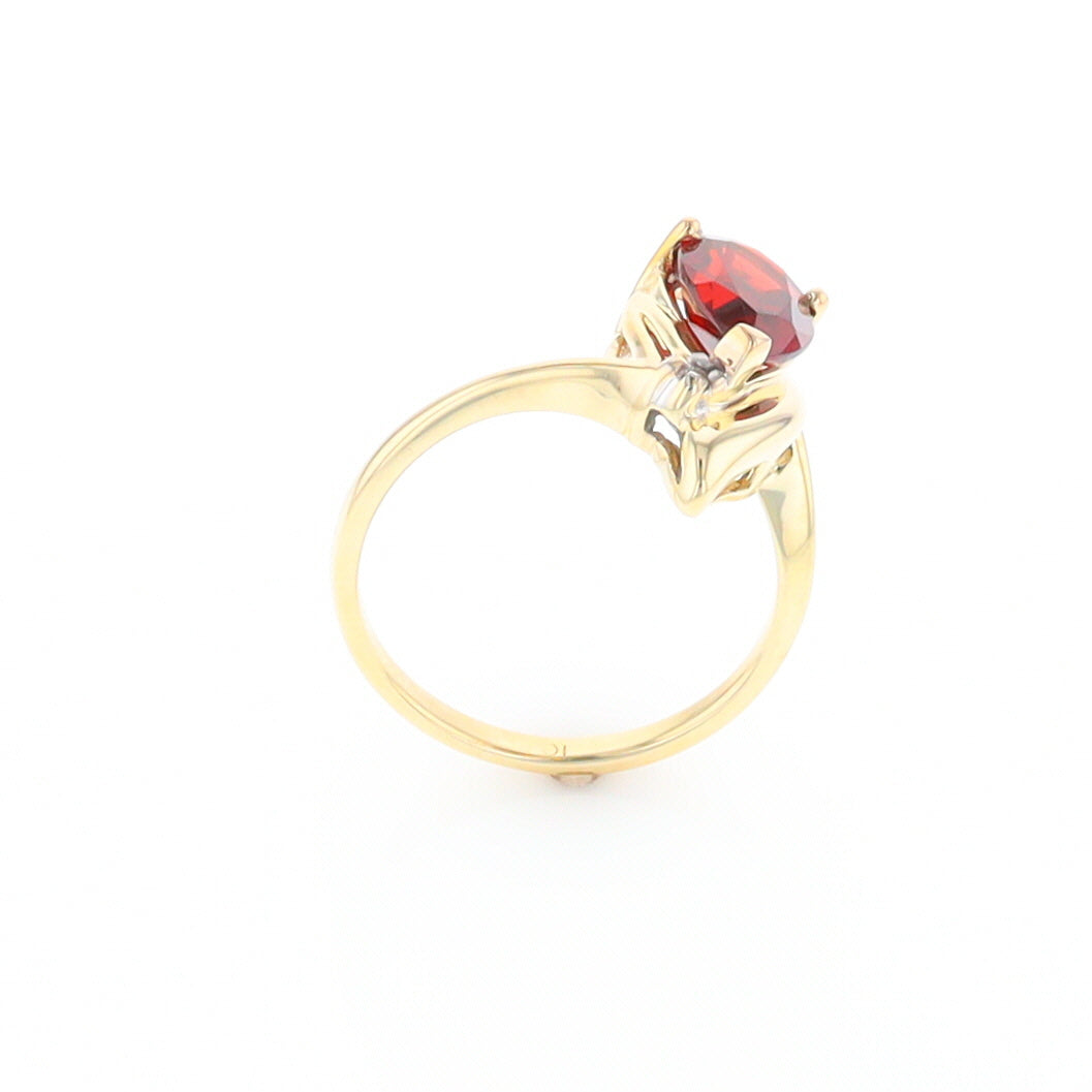 Pear Garnet Ring