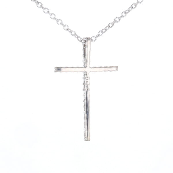 Thin Diamond Cross Necklace