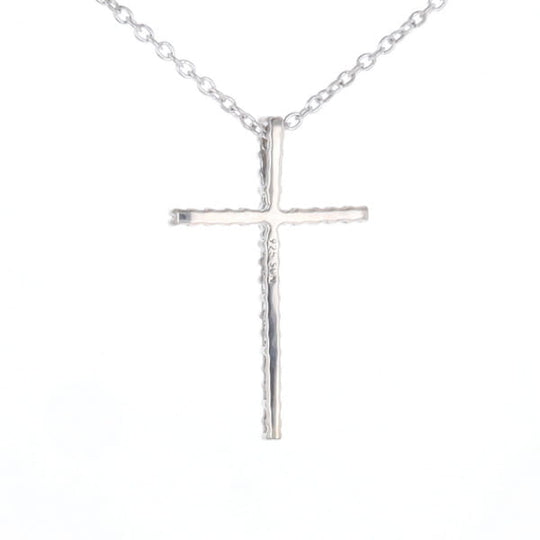 Thin Diamond Cross Necklace