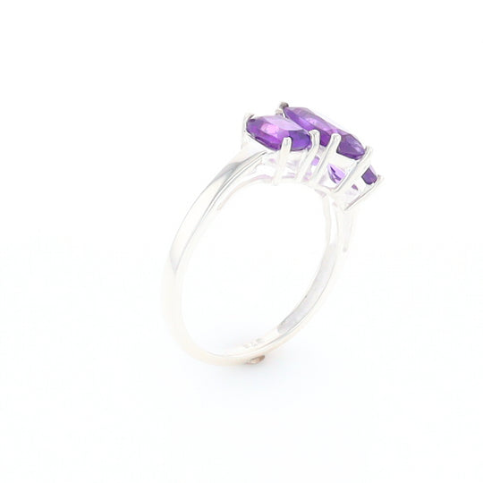 3-Stone Amethyst Ring