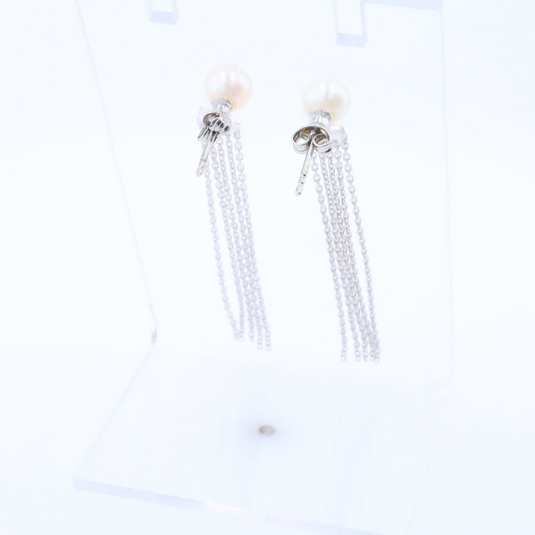 Tassel Chain Pearl Earrings