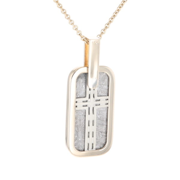 Meteorite Reversible Dog Tag Pendant
