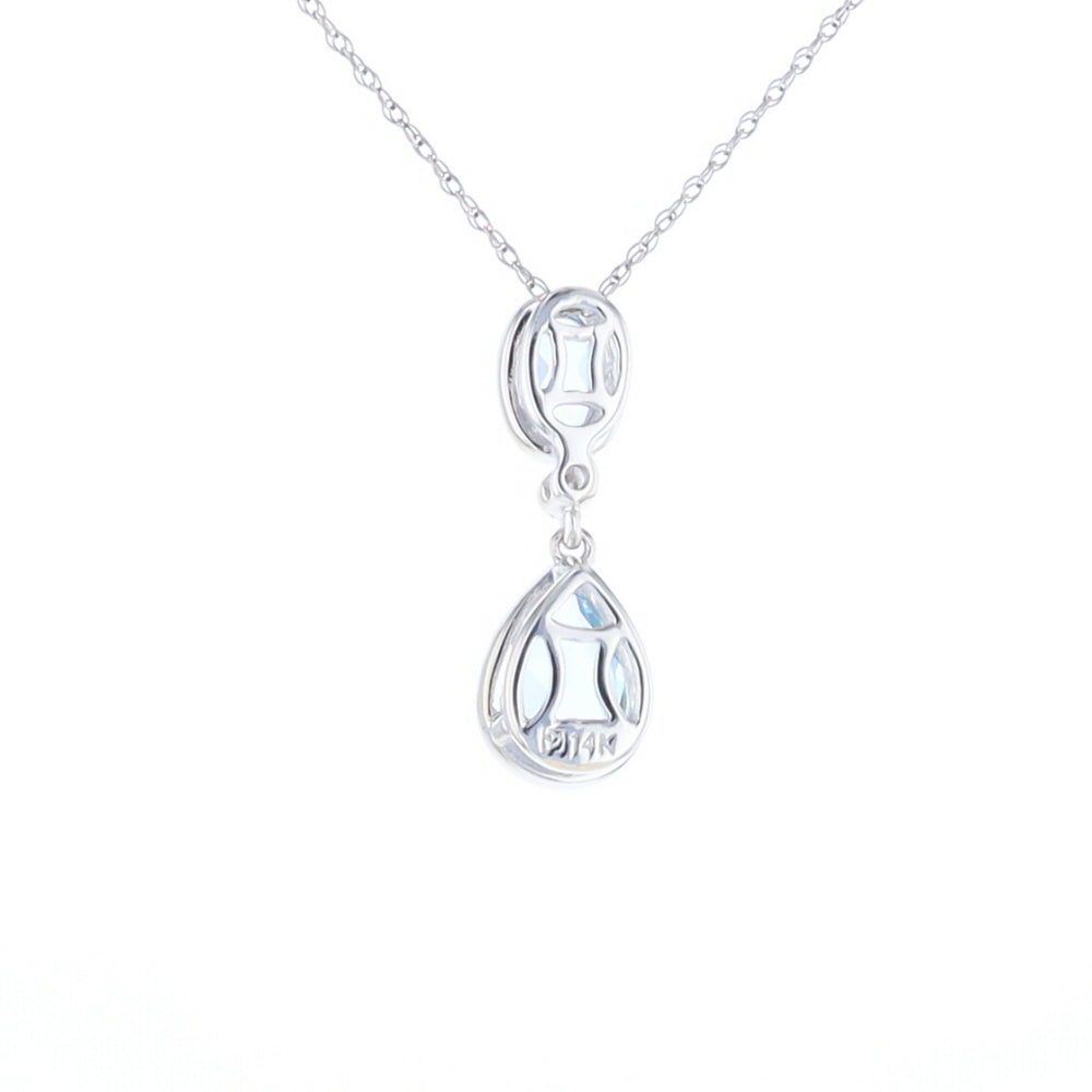 Oval and Pear-Shaped Aquamarine Pendant