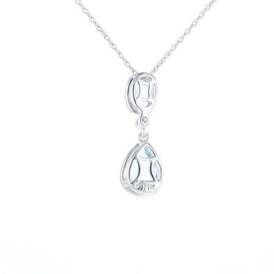 Oval and Pear-Shaped Aquamarine Pendant