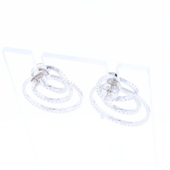 Diamond Circle Dangle Earrings