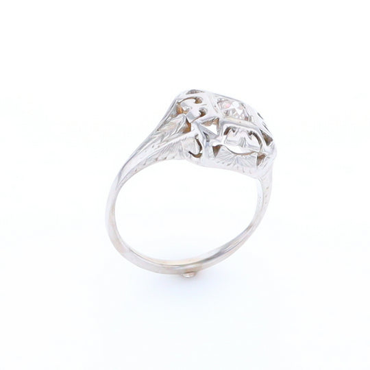 Vintage Square Top Diamond Ring