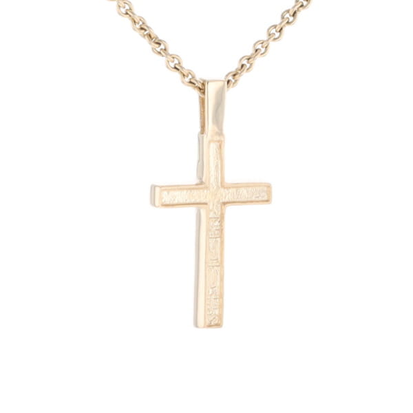 Three Section Gold Quartz Cross - G2