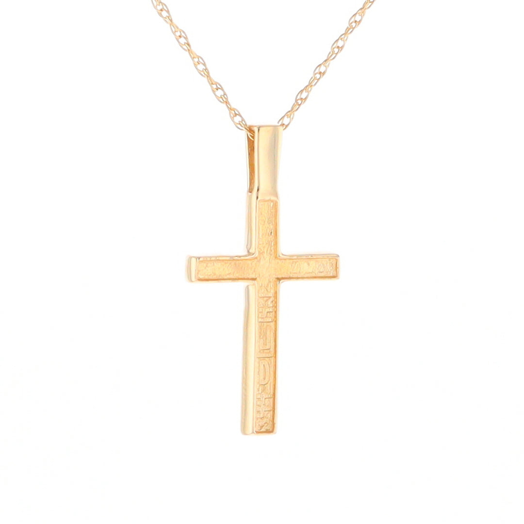 Three Section Gold Quartz Cross - G2