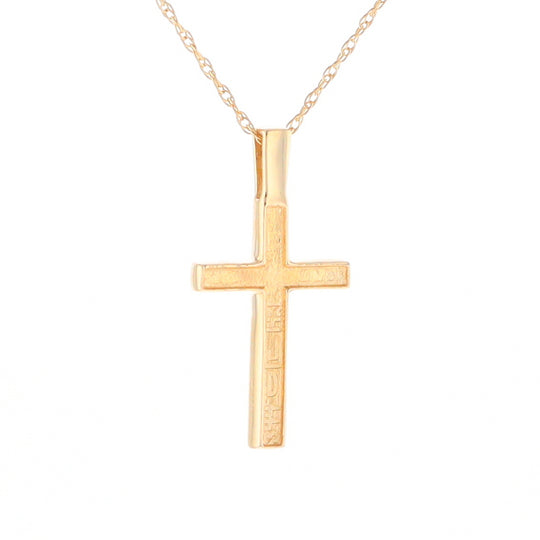 Three Section Gold Quartz Cross - G2