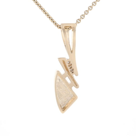 Retro Style Triangular Onyx Inlaid Pendant with .07ctw Diamonds