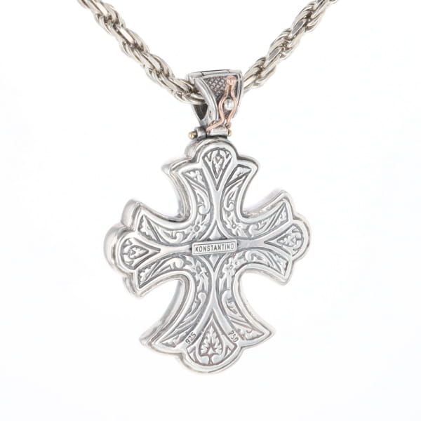 Sterling and 18K Gold Konstantino Cross Pendant
