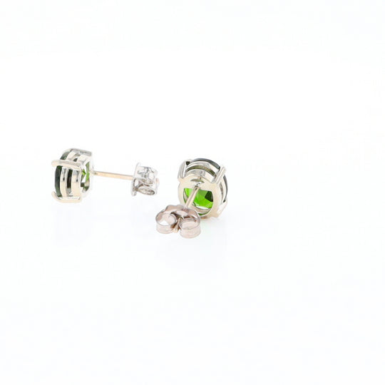 Chrome Diopside Solitaire Studs