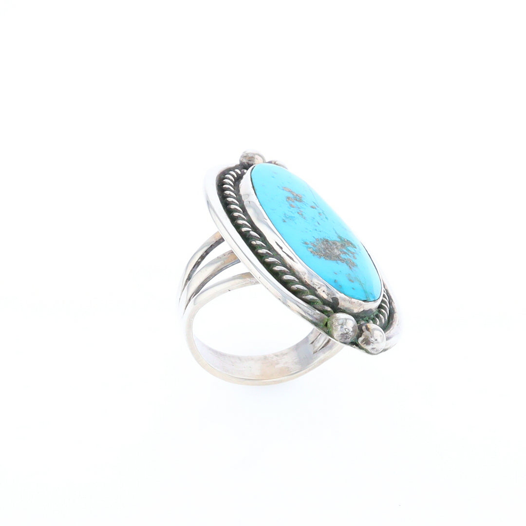 Long Oval Turquoise Ring