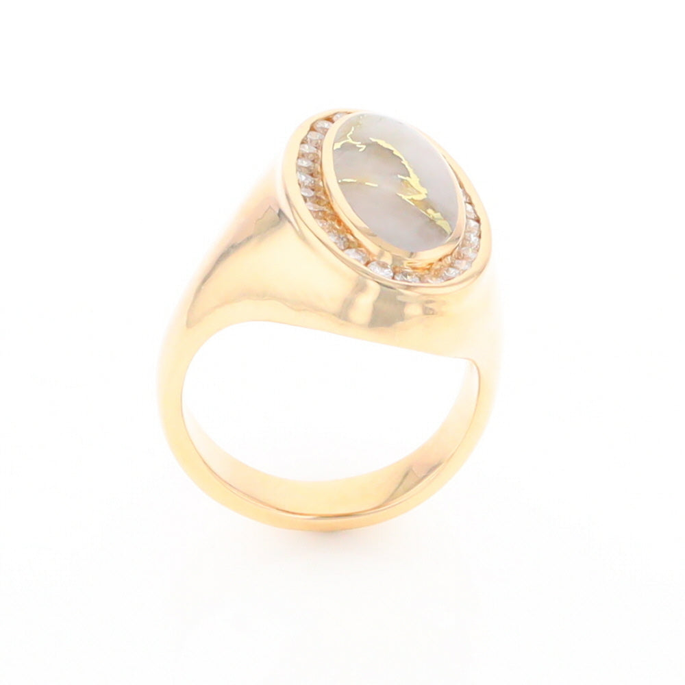 Gold Quartz Ring Lady’s