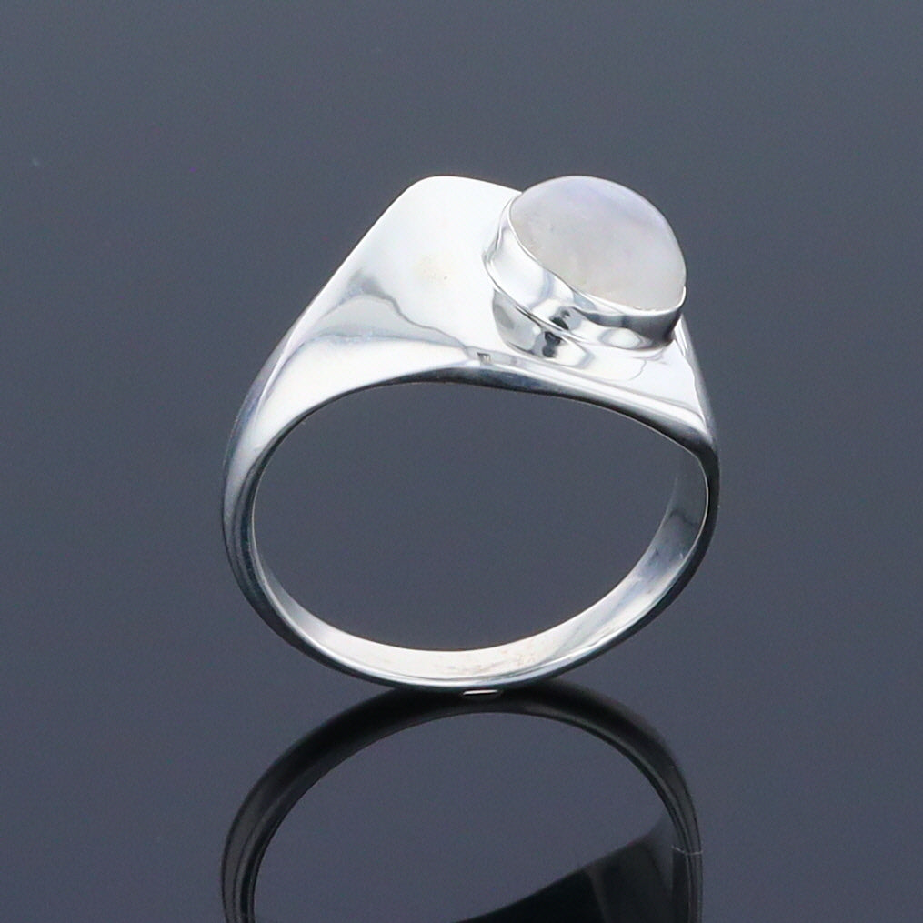 Bezel Moonstone Ring