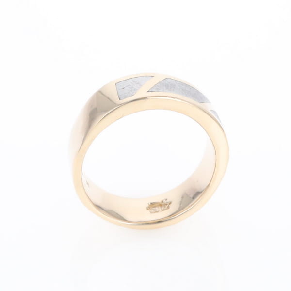 Meteorite Ring, 3 Section Inlaid Design