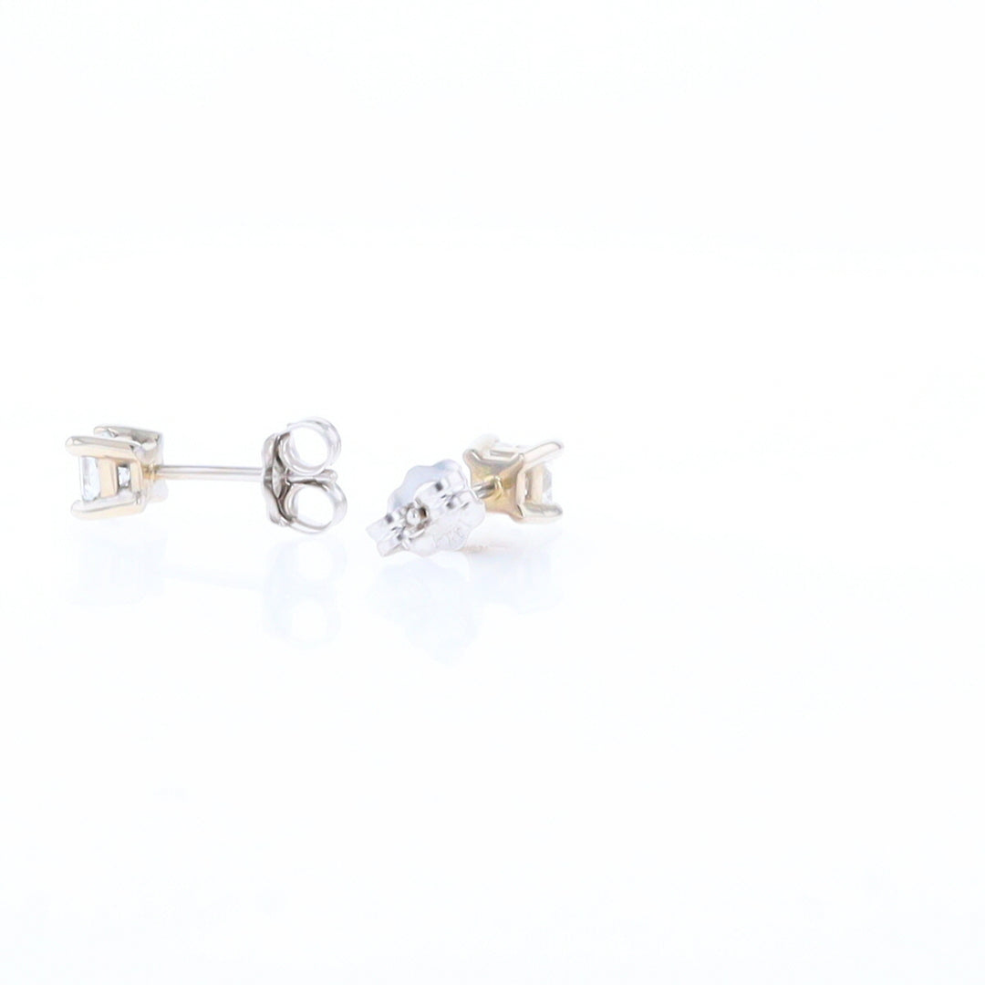 0.43ctw Princess Cut Diamond Stud Earrings