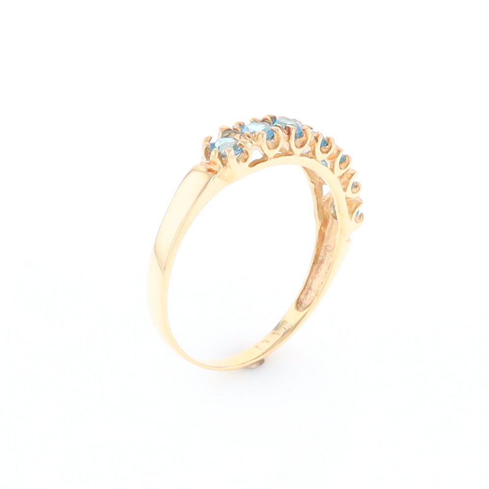 Round Blue Topaz Band