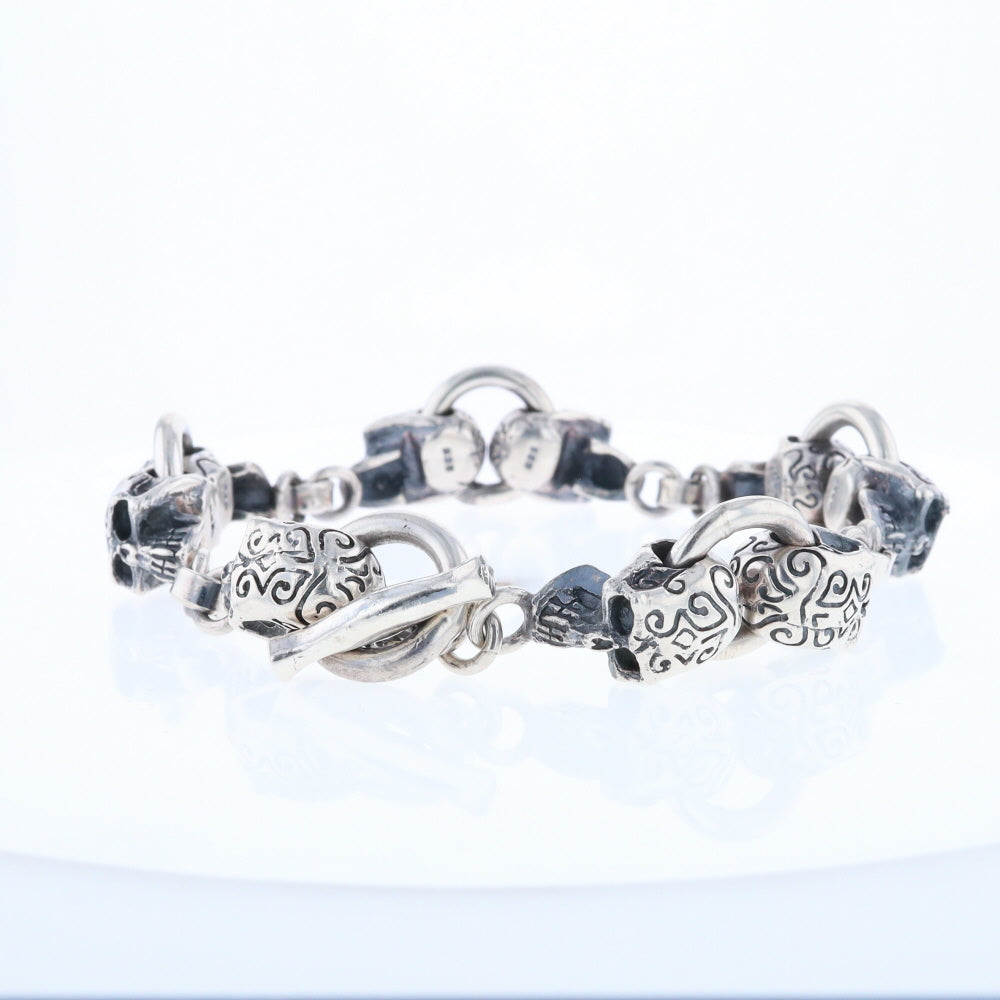 Silver Skull Bracelet