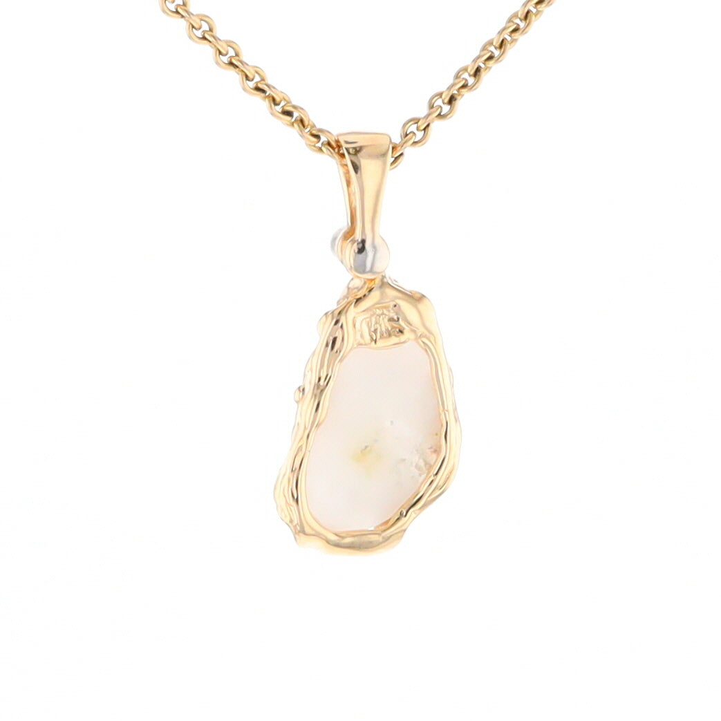 Gold Quartz Freeform Pendant (G2)