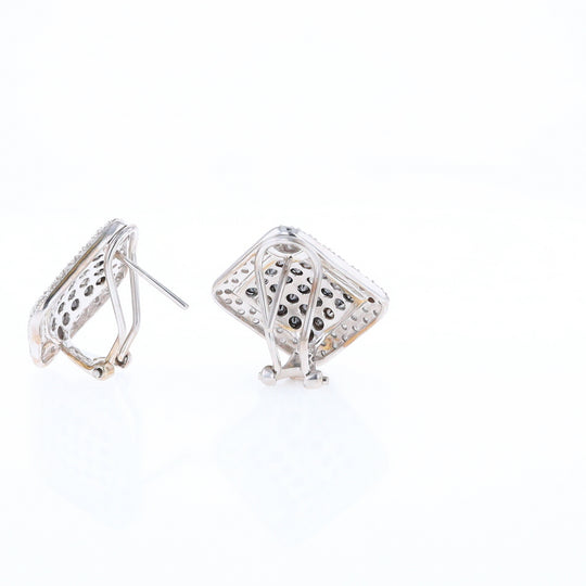 Pavé Black and White Diamond Earrings