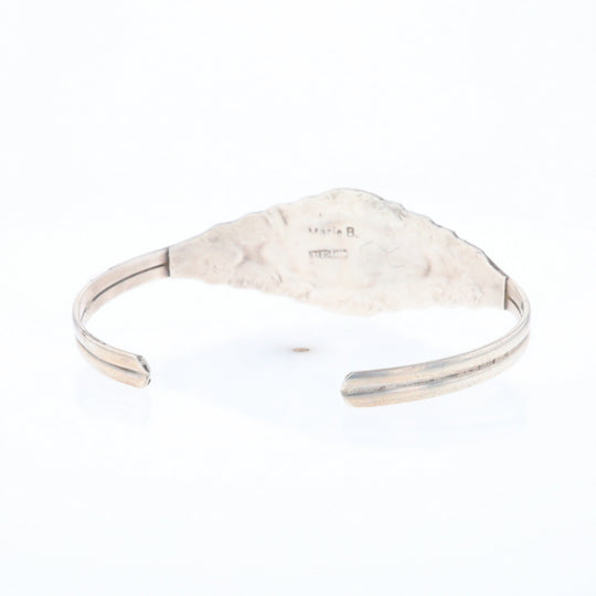 Sterling Silver Coral Cuff Bracelet