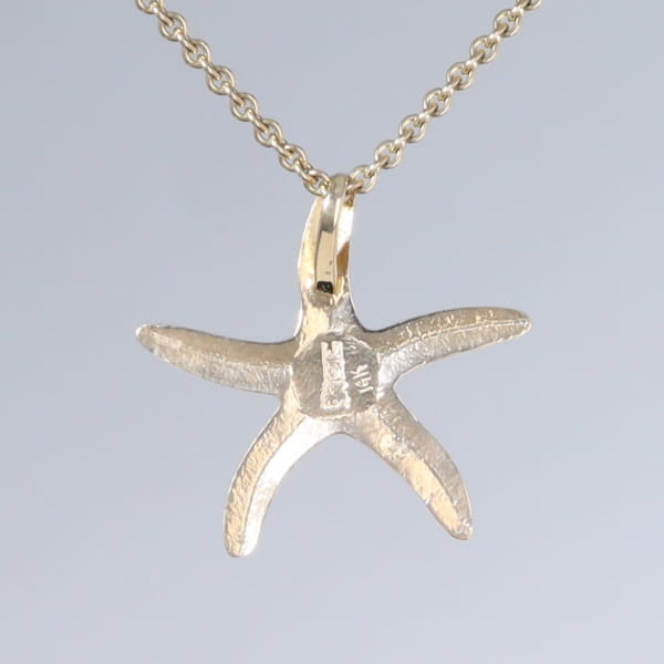 Opal Pendant Inlaid Realistic Star Fish Sea Life Design