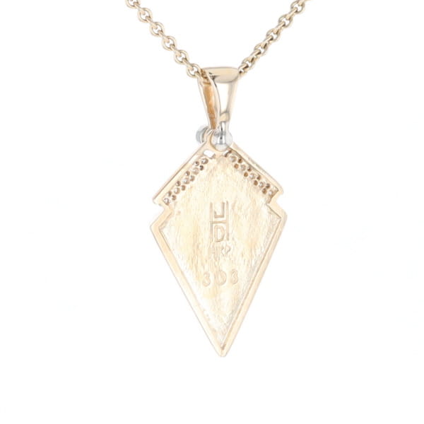 Sugilite Kite Shape Inlaid Pendant with 0.19ctw Diamonds