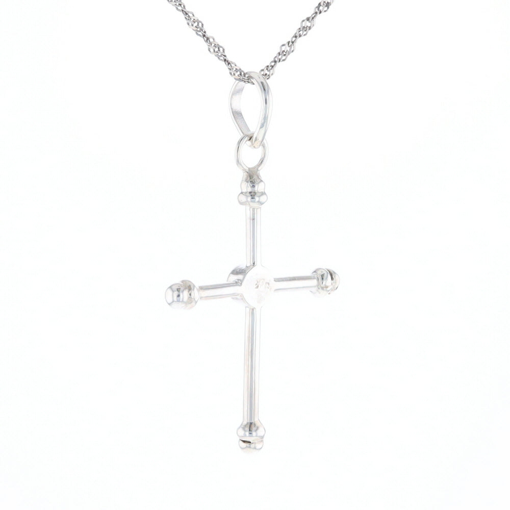 Silver Peridot Cross