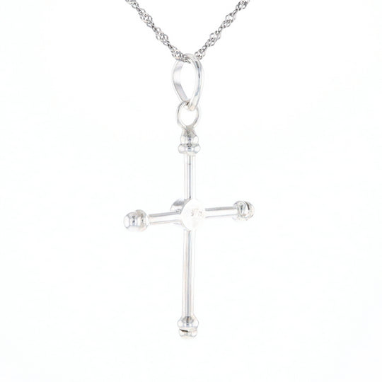 Silver Peridot Cross