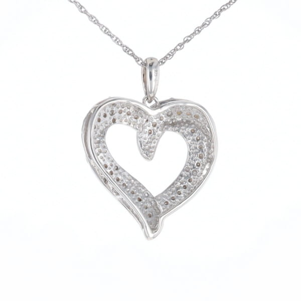 Frosted Diamond Heart Necklace