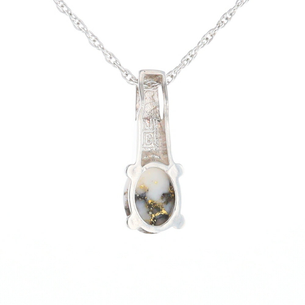 Gold Quartz Cabochon Pendant