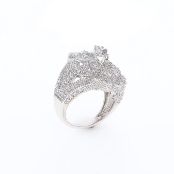Floral Filigree Design Diamond Ring