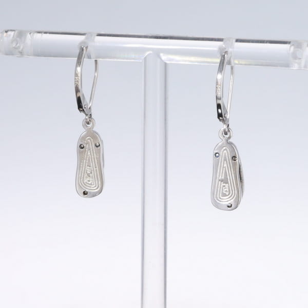 Opal Earrings Sandal Inlaid Design Lever Backs