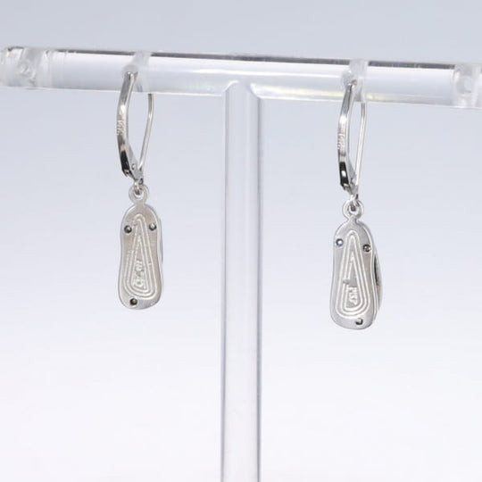 Opal Earrings Sandal Inlaid Design Lever Backs