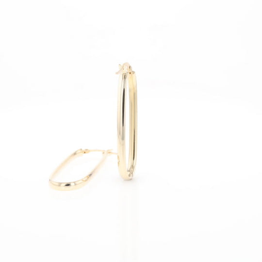 Flat Saddleback Hoop Earrings