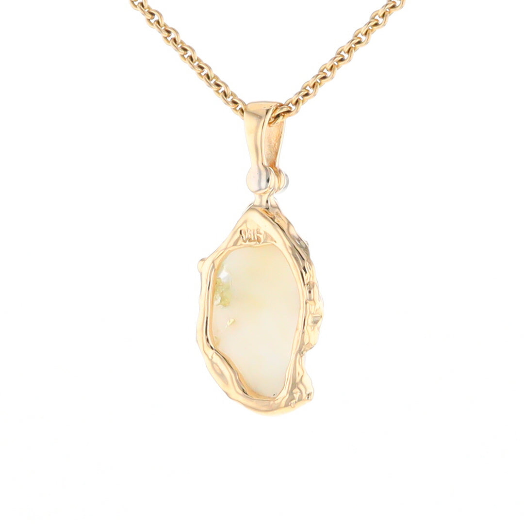 Gold Quartz Freeform Pendant  (G2)