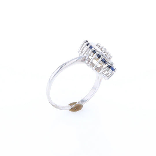 Marquise Cluster Sapphire Ring