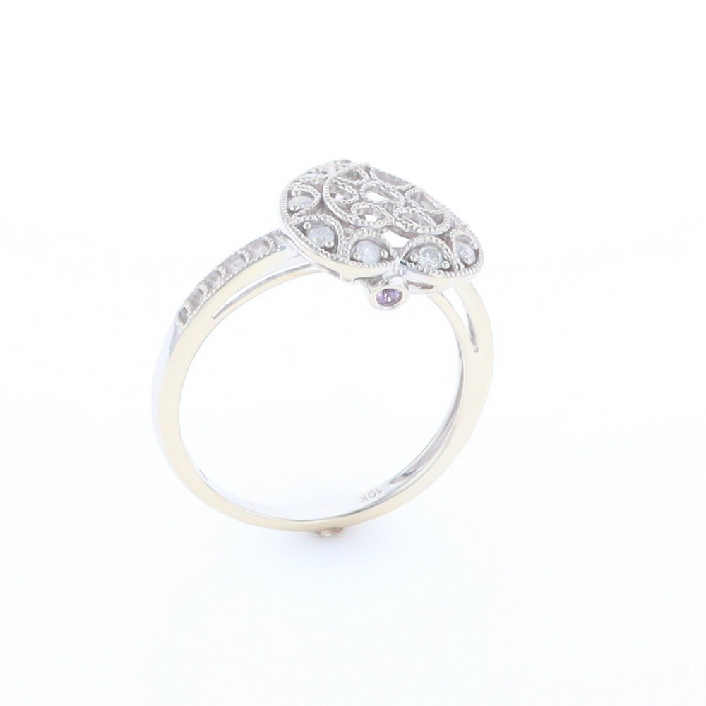 Open Heart Filigree Ring