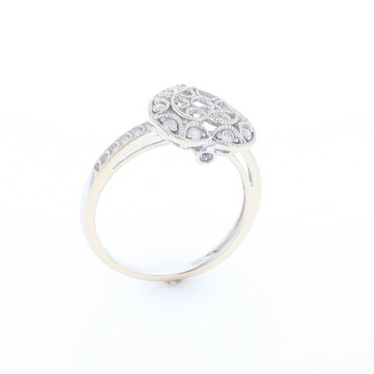Open Heart Filigree Ring