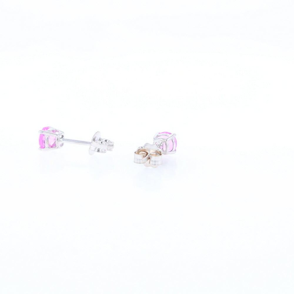 Pink Sapphire Stud Earrings