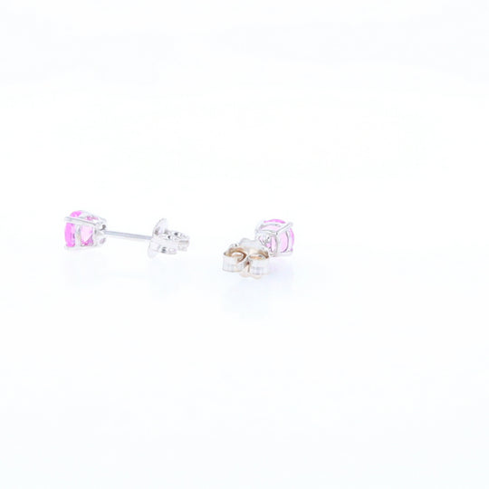 Pink Sapphire Stud Earrings