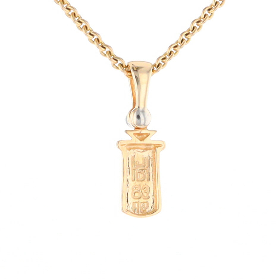 Gold Quartz Banner Shaped Pendant