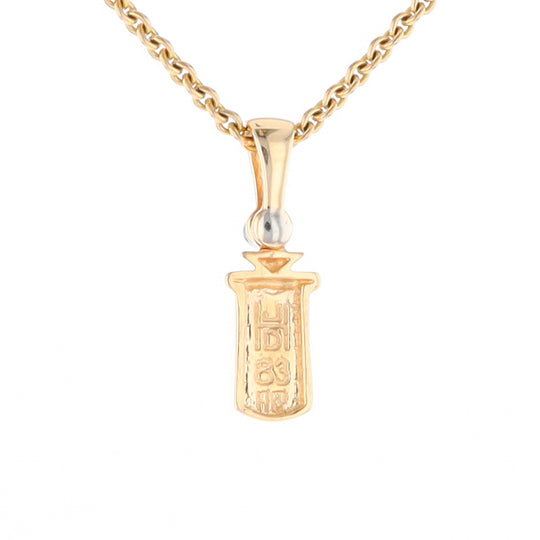 Gold Quartz Banner Shaped Pendant