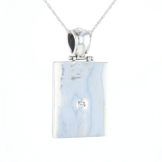 Onyx & Mother of Pearl Checkered Pendant