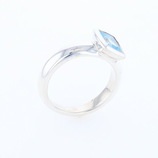 Bezel Blue Topaz Ring