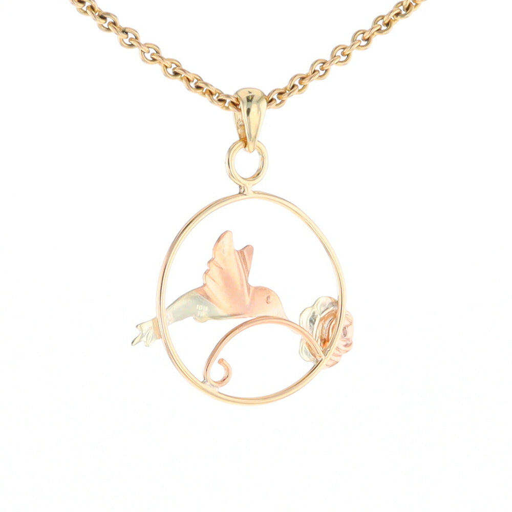 Hummingbird & Rose Pendant