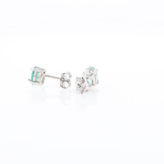 Oval Emerald Stud Earrings